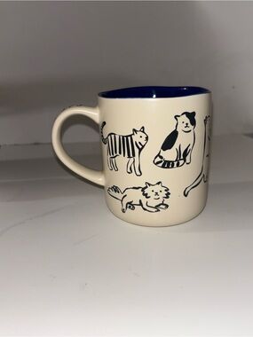 Cat mug with cat illustrations